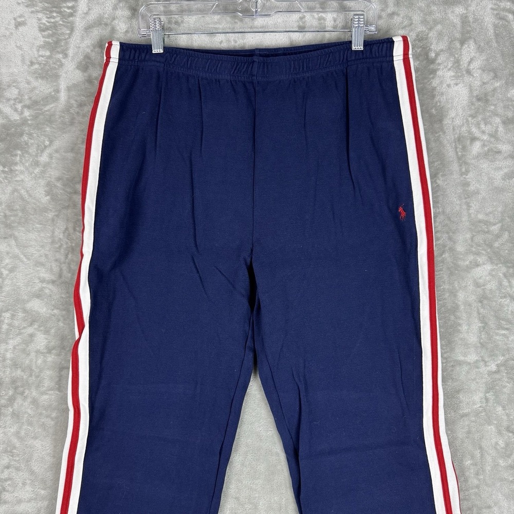 Polo Ralph Lauren Drawstring Sweatpants Men's Large Navy Blue Utility Preppy Zip